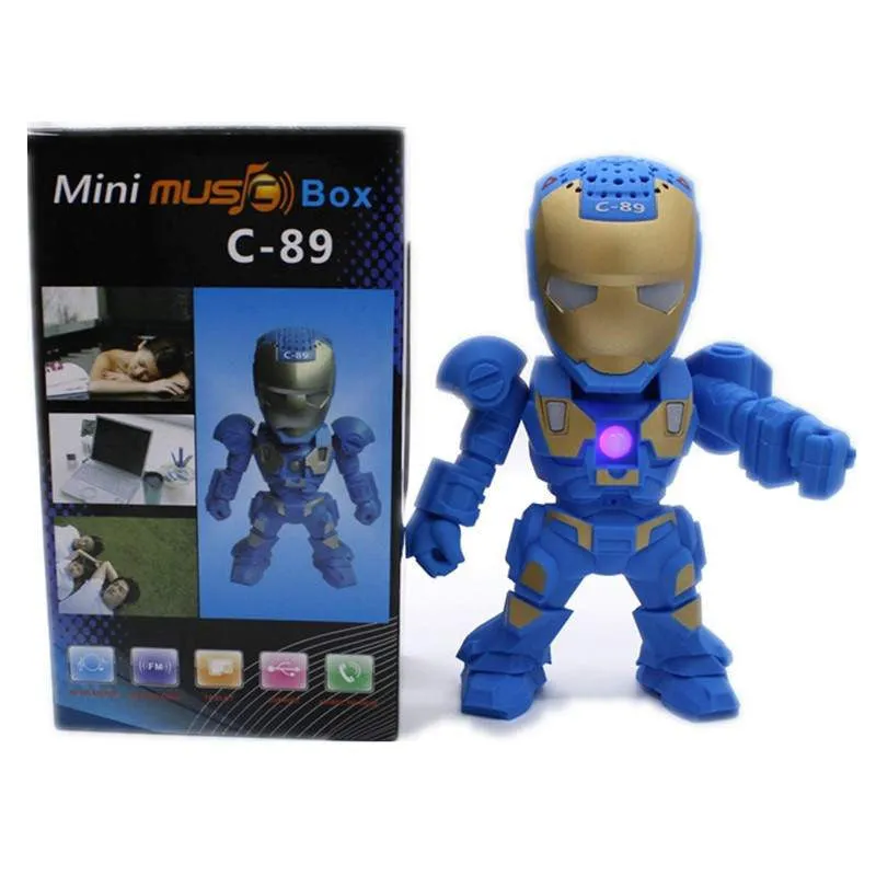 Wireless Bluetooth Speaker LED Movie Style Robot