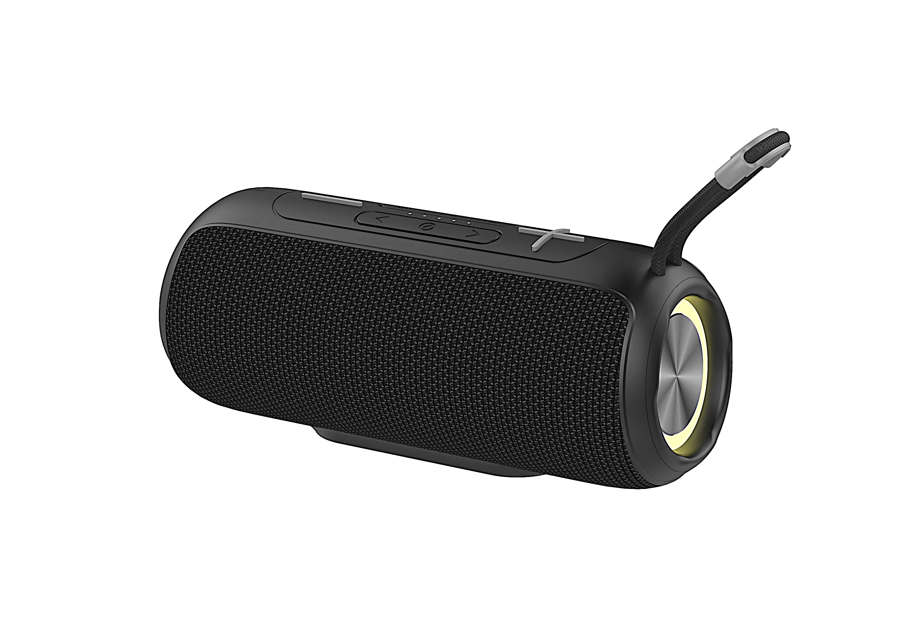 Wireless Portable Waterproof Bluetooth Speaker with RGB Lights, Black